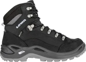 LOWA Renegade GTX Mid Ws Waterproof Hiking Boots, Black ice blue, 42.5 EU