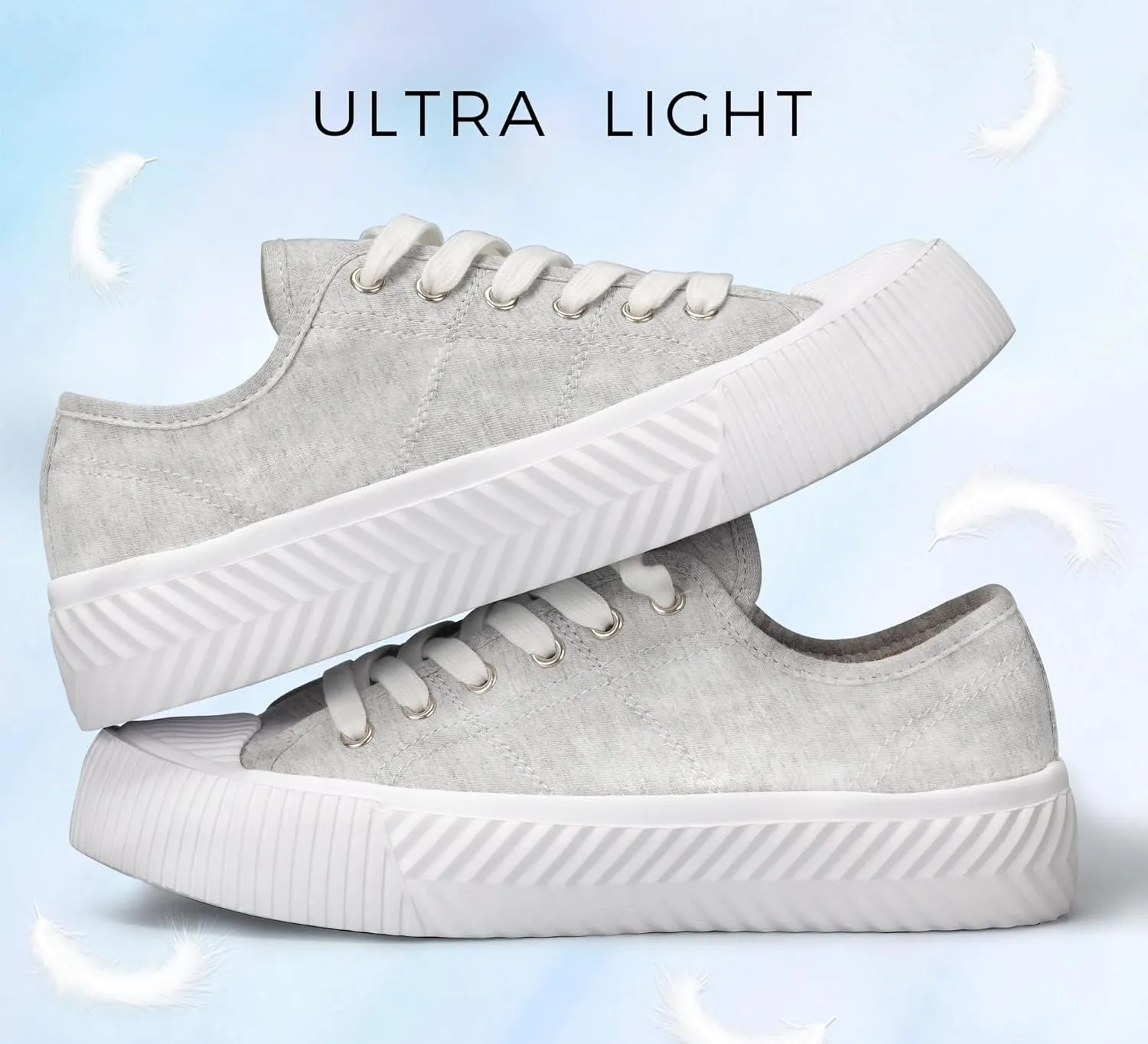 LUCKY STEP Women 's Canvas Shoes Low Top Fashion Sneakers Lace-up Classic Casual Walking Shoes