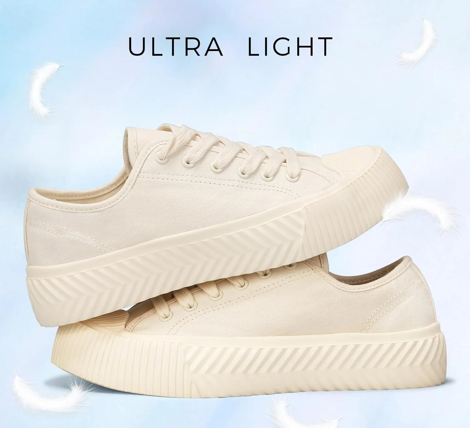 LUCKY STEP Women 's Canvas Shoes Low Top Fashion Sneakers Lace-up Classic Casual Walking Shoes