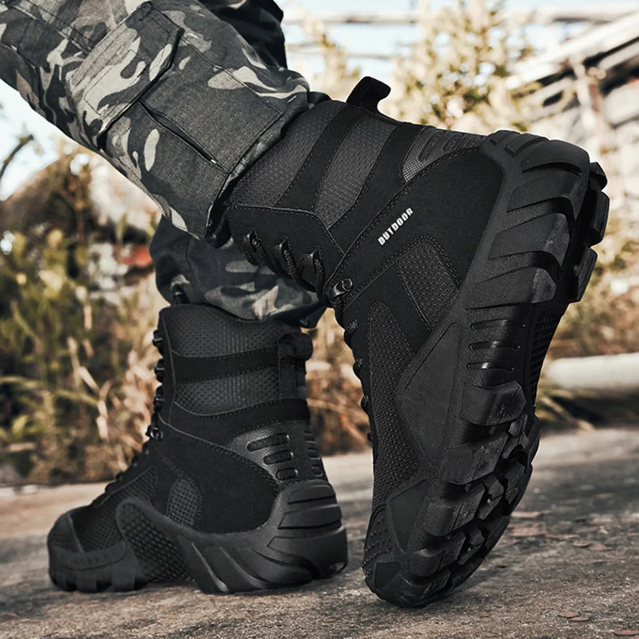 Men's Breathable Hiking Boots Outdoor Lightweight Non-Slip Tactical Boots Jungle Desert Combat Boot