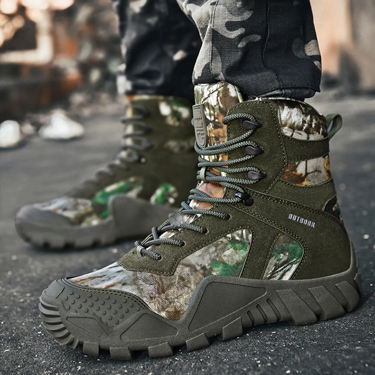 Men's Breathable Hiking Boots Outdoor Lightweight Non-Slip Tactical Boots Jungle Desert Combat Boot
