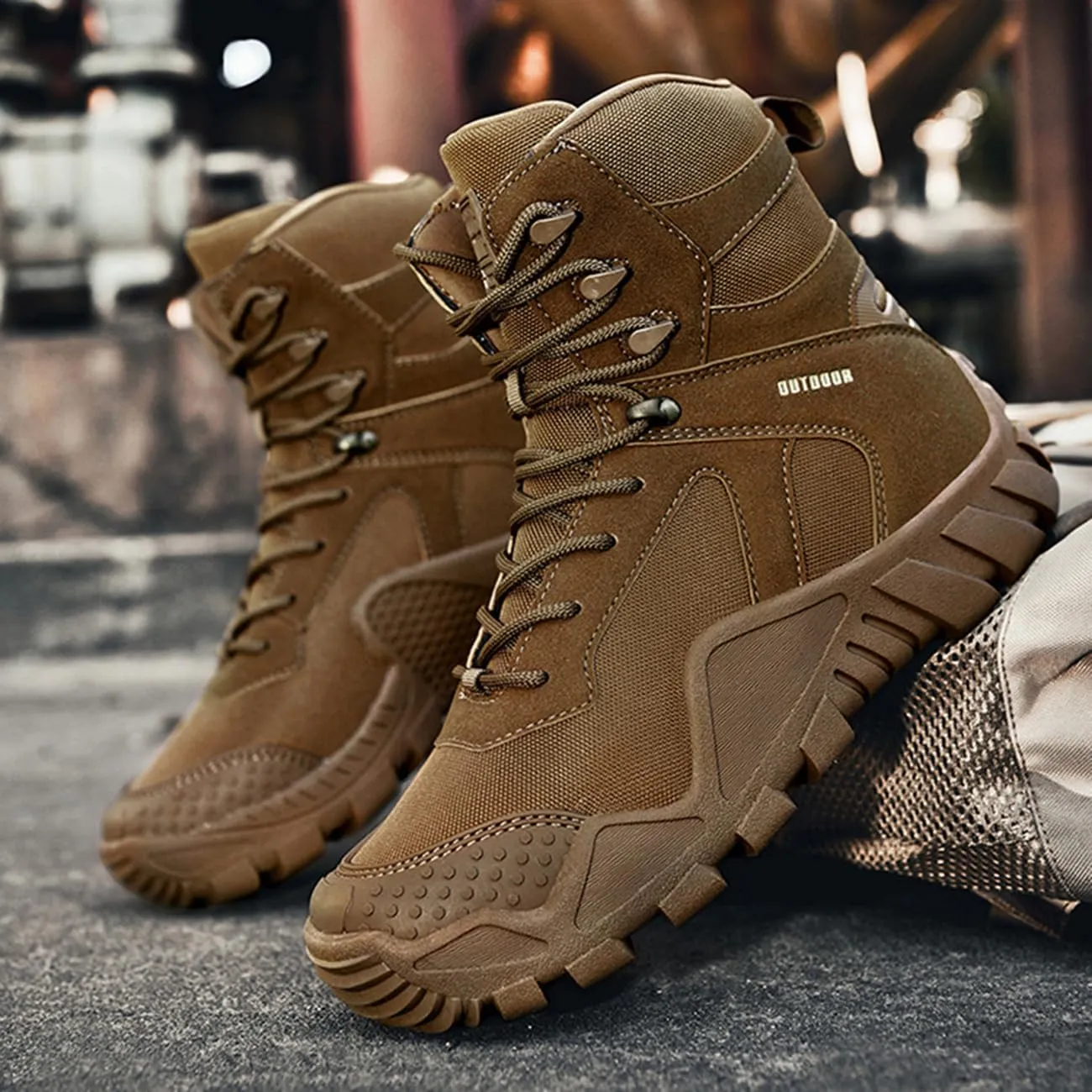 Men's Breathable Hiking Boots Outdoor Lightweight Non-Slip Tactical Boots Jungle Desert Combat Boot