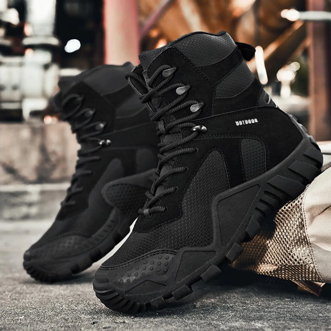 Men's Breathable Hiking Boots Outdoor Lightweight Non-Slip Tactical Boots Jungle Desert Combat Boot