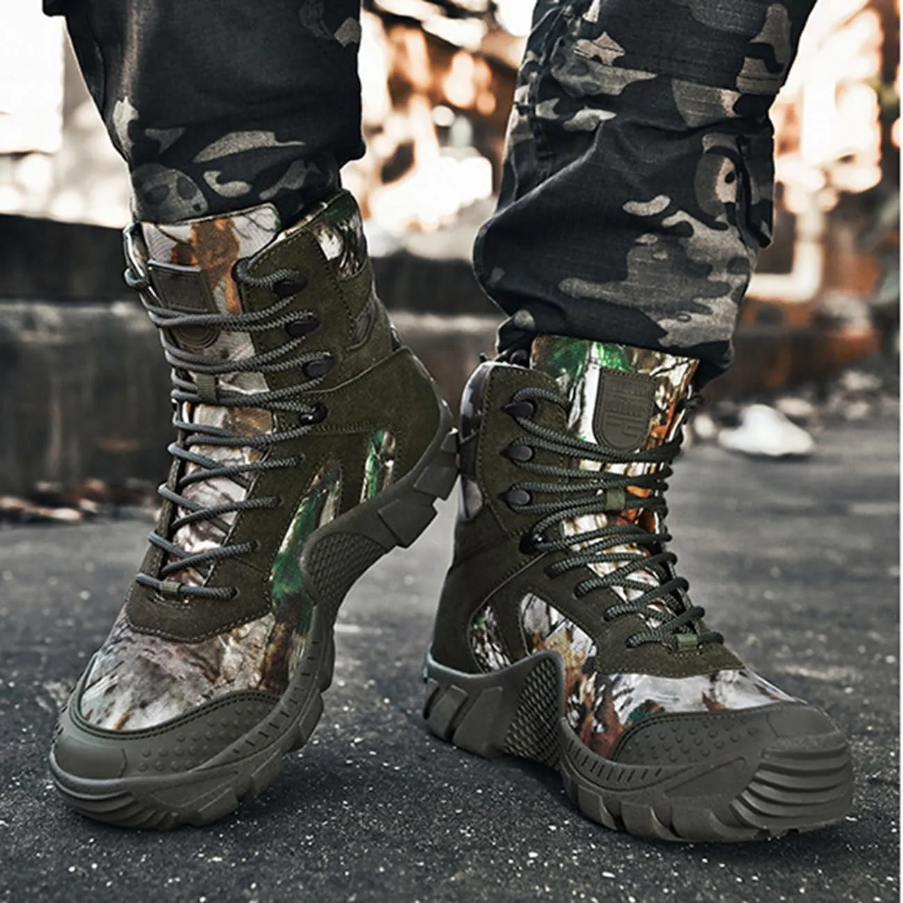 Men's Breathable Hiking Boots Outdoor Lightweight Non-Slip Tactical Boots Jungle Desert Combat Boot