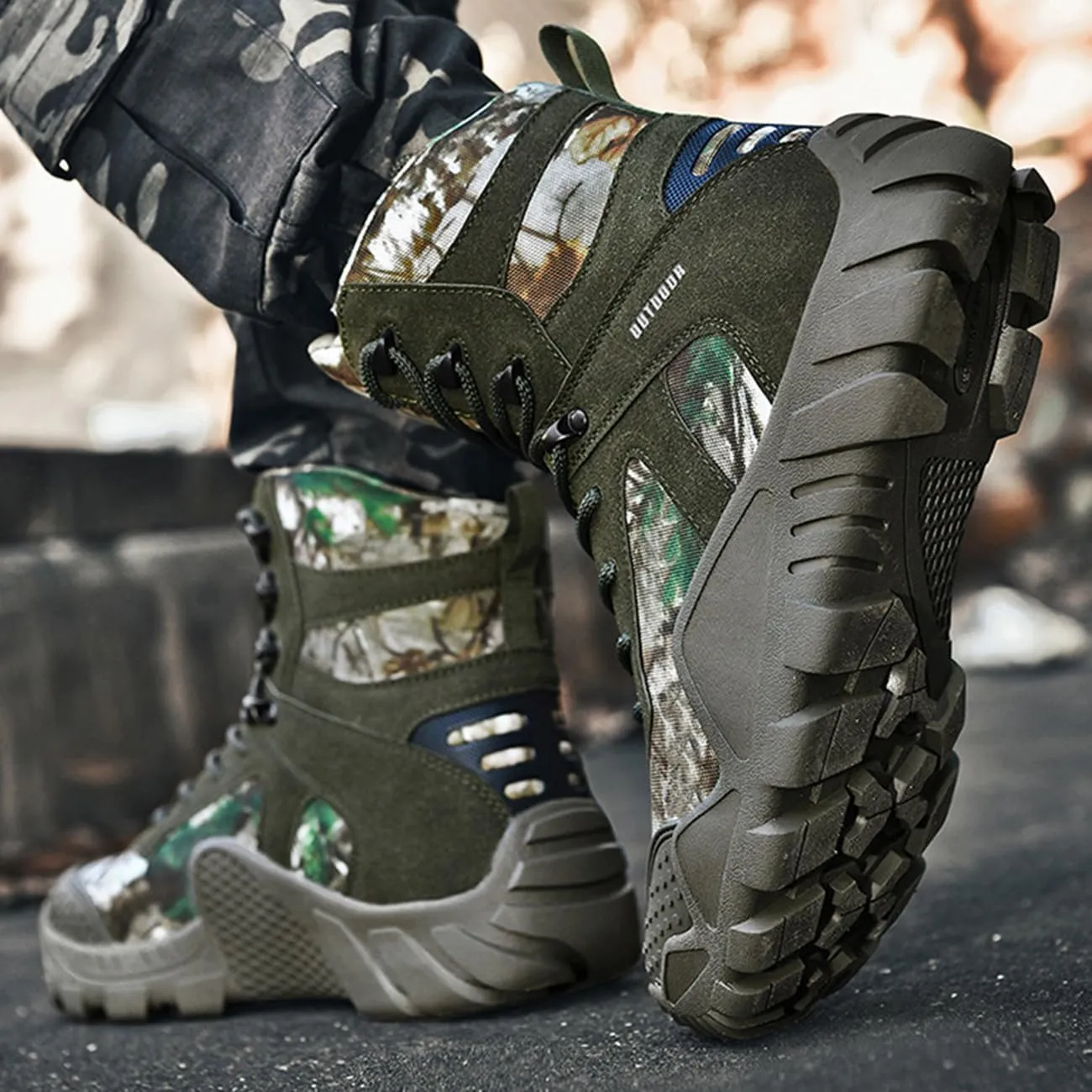 Men's Breathable Hiking Boots Outdoor Lightweight Non-Slip Tactical Boots Jungle Desert Combat Boot