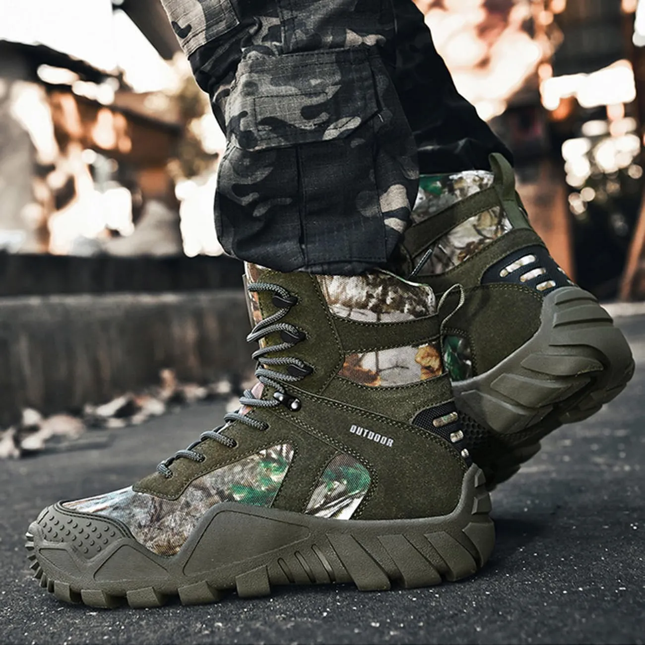 Men's Breathable Hiking Boots Outdoor Lightweight Non-Slip Tactical Boots Jungle Desert Combat Boot