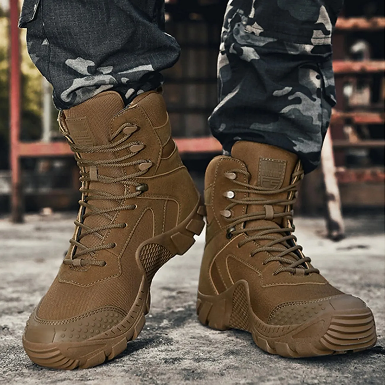 Men's Breathable Hiking Boots Outdoor Lightweight Non-Slip Tactical Boots Jungle Desert Combat Boot