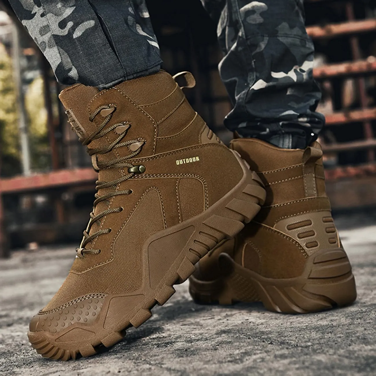 Men's Breathable Hiking Boots Outdoor Lightweight Non-Slip Tactical Boots Jungle Desert Combat Boot