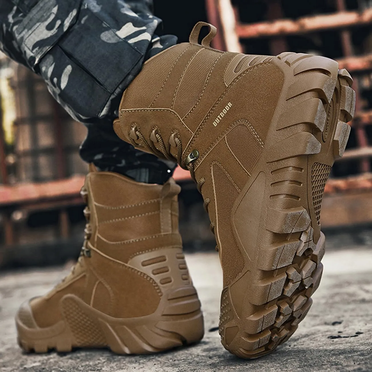 Men's Breathable Hiking Boots Outdoor Lightweight Non-Slip Tactical Boots Jungle Desert Combat Boot