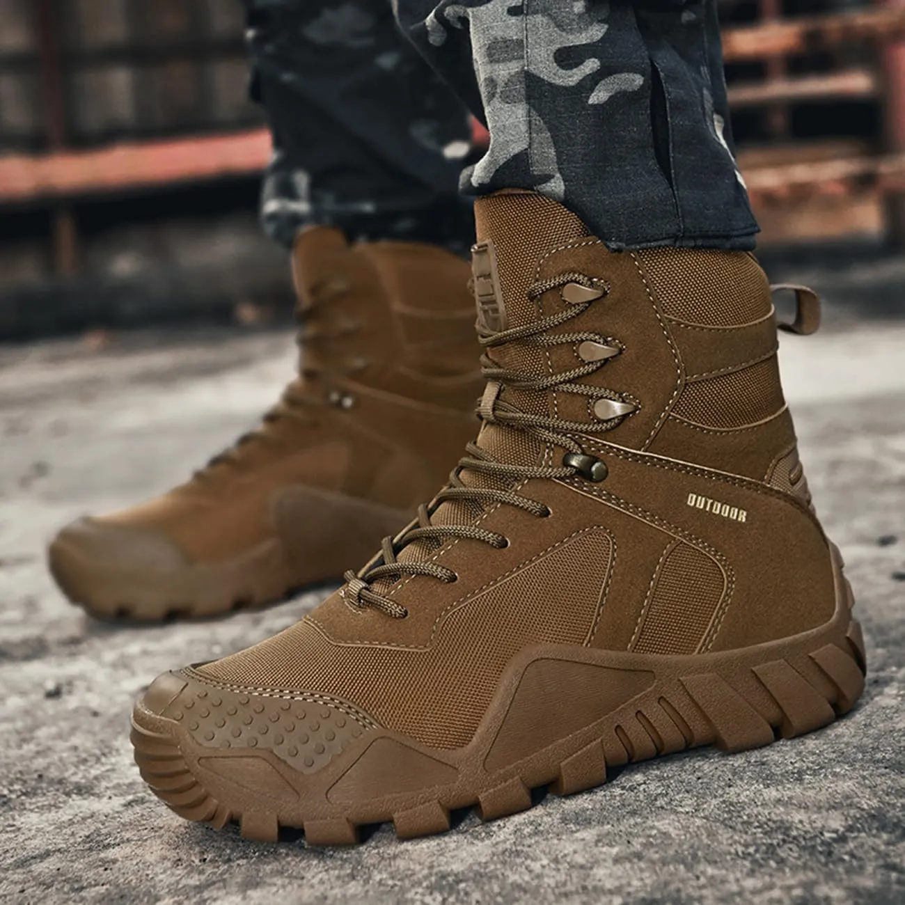 Men's Breathable Hiking Boots Outdoor Lightweight Non-Slip Tactical Boots Jungle Desert Combat Boot