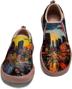 Men's Casual Loafers Lightweight Cozy Slip On Sneakers Art Painted Walking Travel Shoes