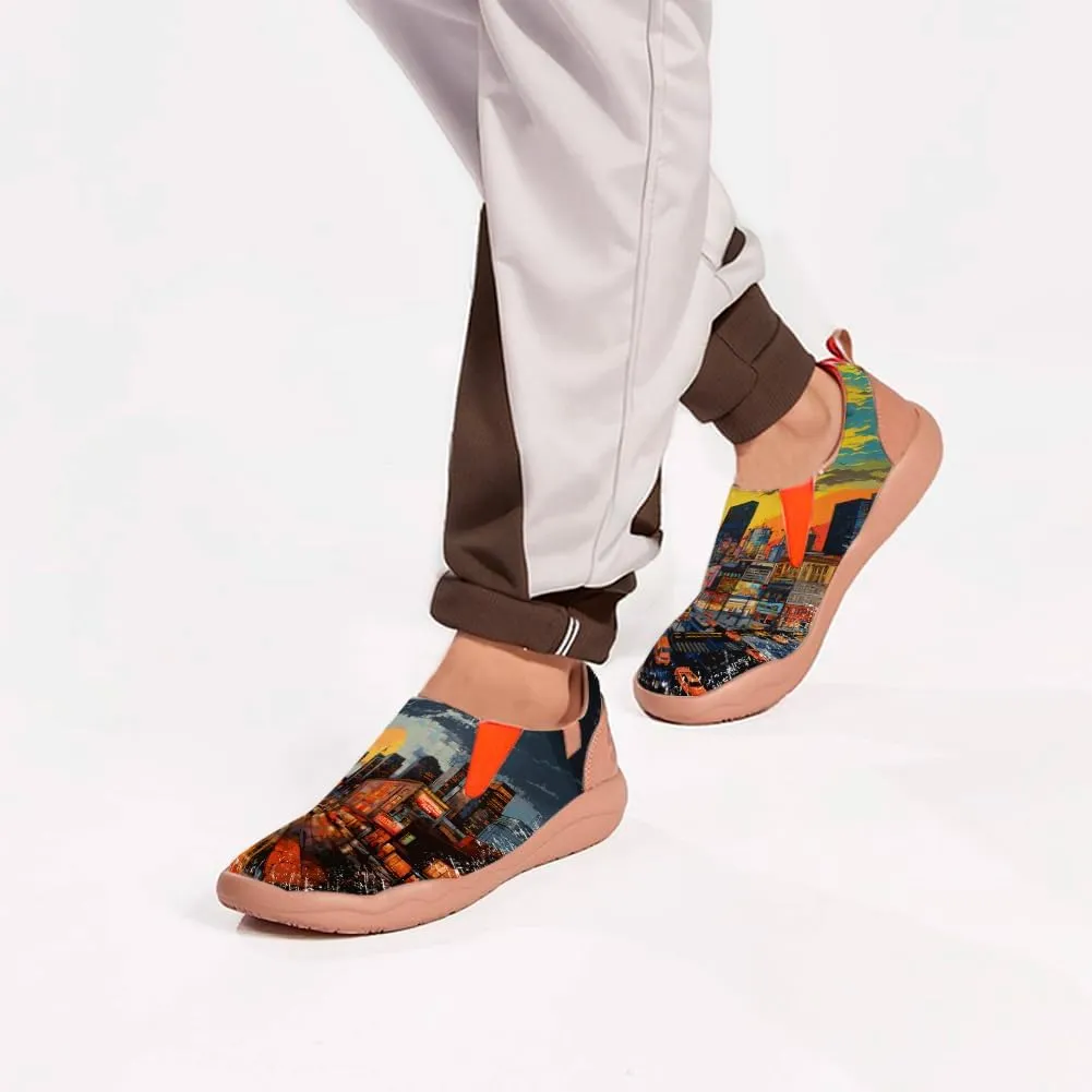 Men's Casual Loafers Lightweight Cozy Slip On Sneakers Art Painted Walking Travel Shoes