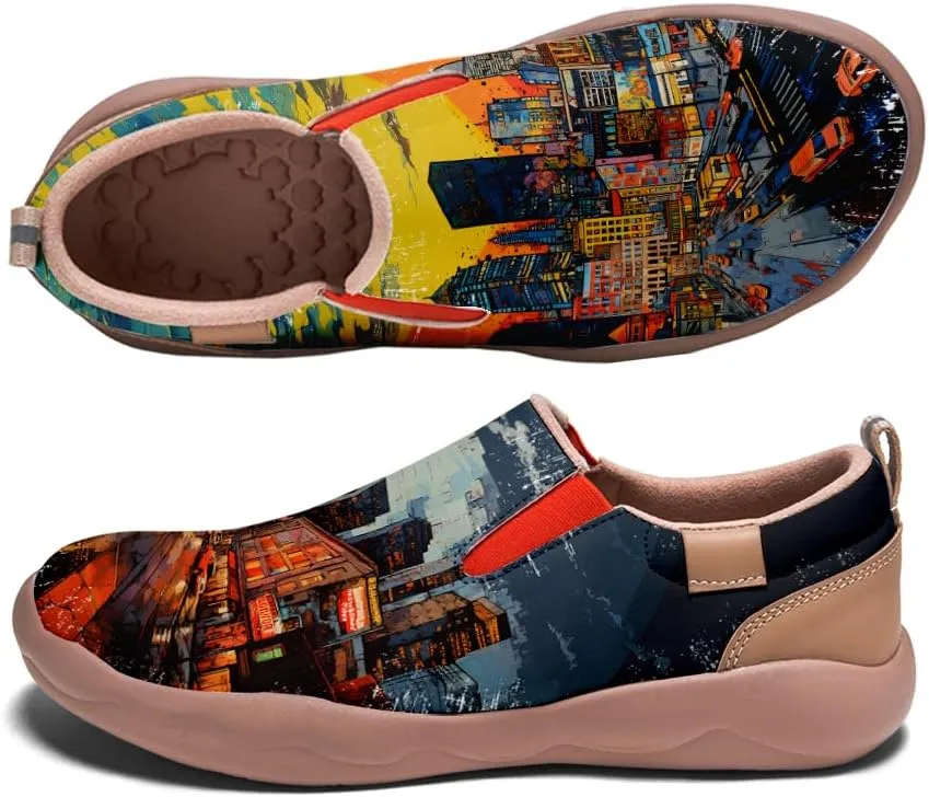 Men's Casual Loafers Lightweight Cozy Slip On Sneakers Art Painted Walking Travel Shoes