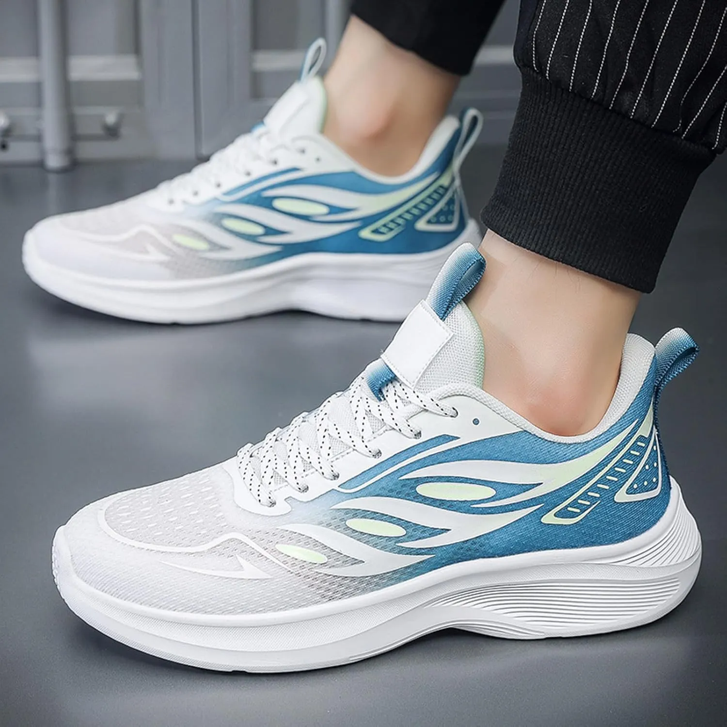 Men's Classic Casual Jogging Sneakers Business Mesh Breathable Walking Shoe Arch Support Walking Shoes for Men