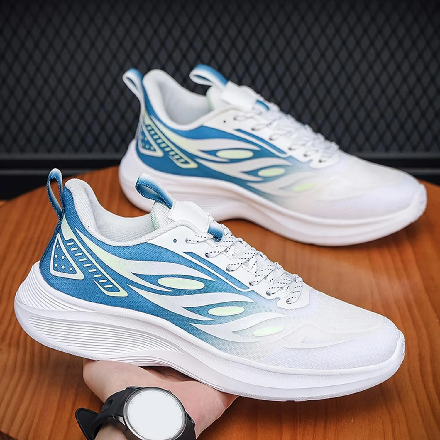 Men's Classic Casual Jogging Sneakers Business Mesh Breathable Walking Shoe Arch Support Walking Shoes for Men