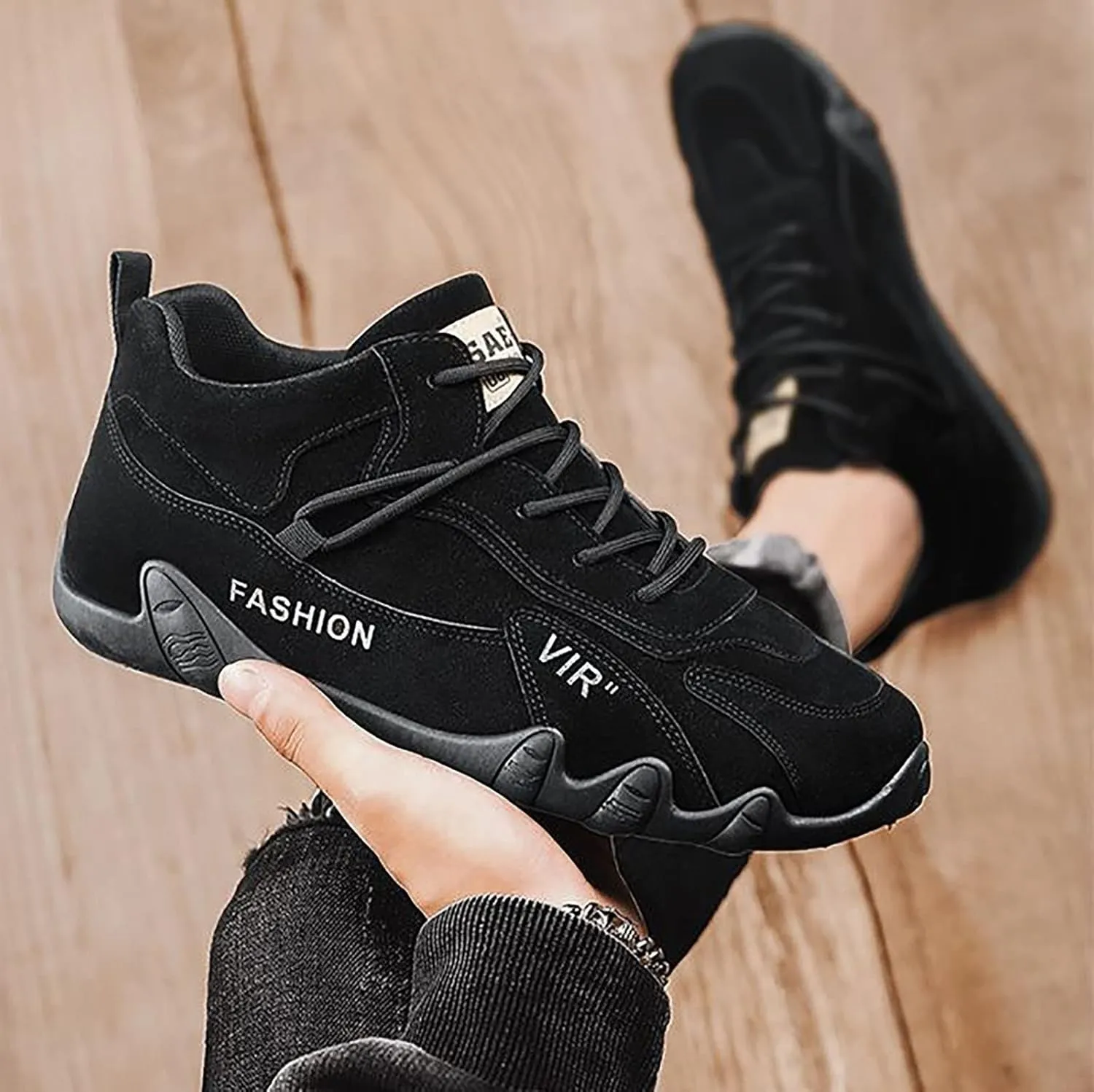 Men's Fashion Versatile Walking Shoes Lightweight Breathable Slip on Running Shoe Athletic Gym Tennis Sneakers