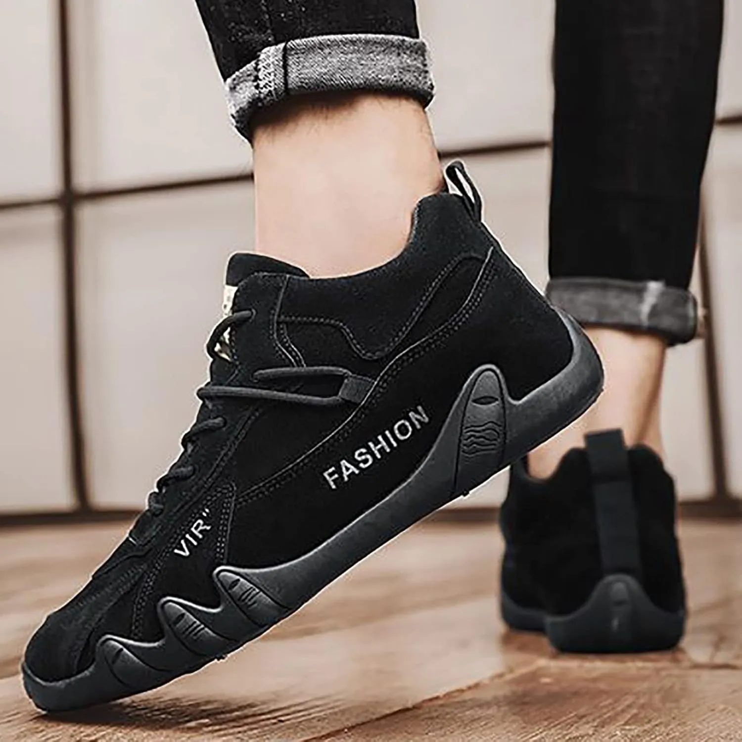 Men's Fashion Versatile Walking Shoes Lightweight Breathable Slip on Running Shoe Athletic Gym Tennis Sneakers
