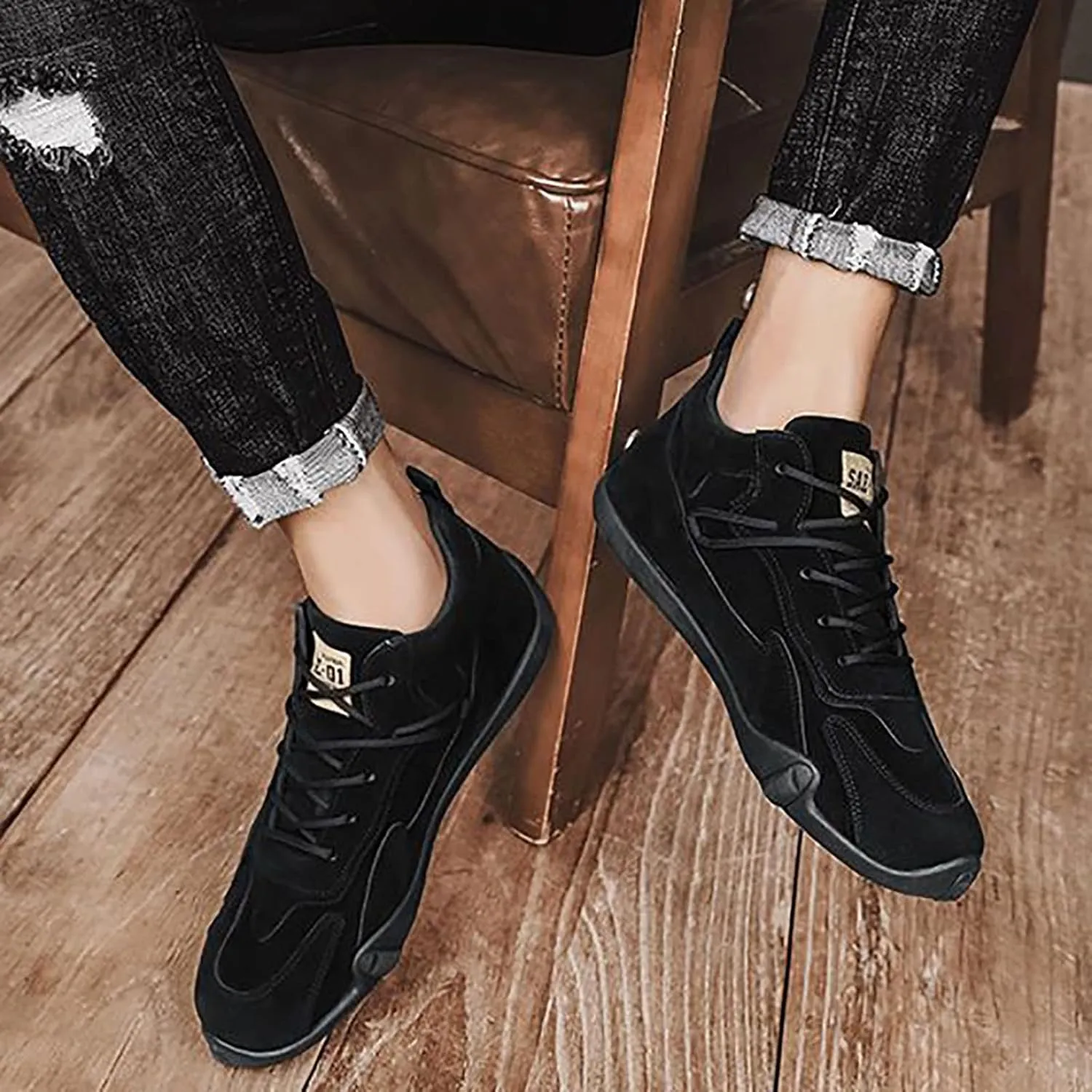 Men's Fashion Versatile Walking Shoes Lightweight Breathable Slip on Running Shoe Athletic Gym Tennis Sneakers