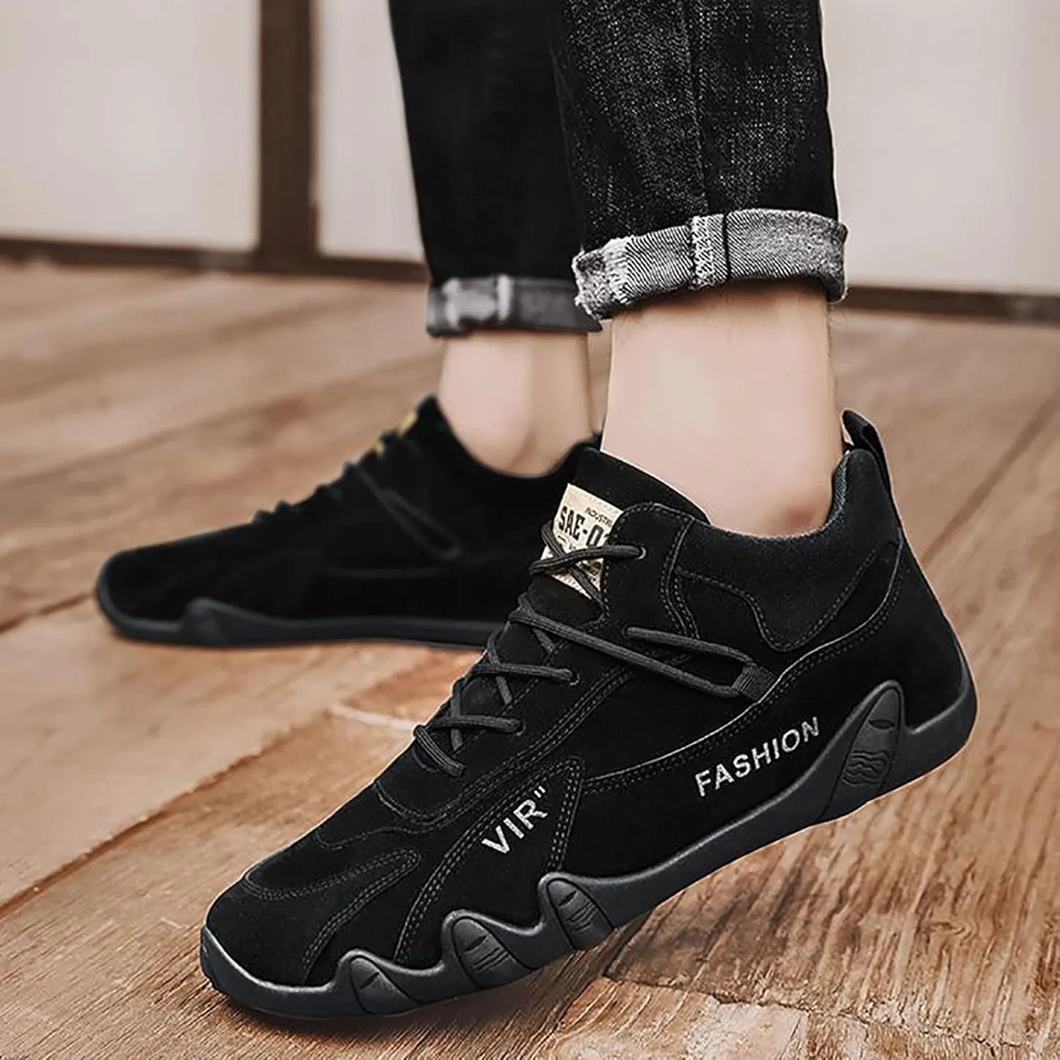 Men's Fashion Versatile Walking Shoes Lightweight Breathable Slip on Running Shoe Athletic Gym Tennis Sneakers