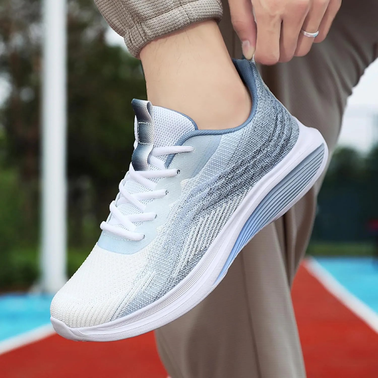 Men's Fashion Versatile Walking Shoes Portable Non Slip Fitness Workout Shoe Arch Support Sports Shoes for Men