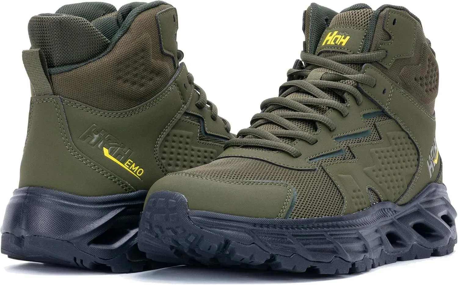 Men's Hiking Shoes Running Shoes Athletic High Top Sneakers Outdoor Three Holes Sneakers Fashion Breathable Non Slip Walking Footwear FALKON 1.0