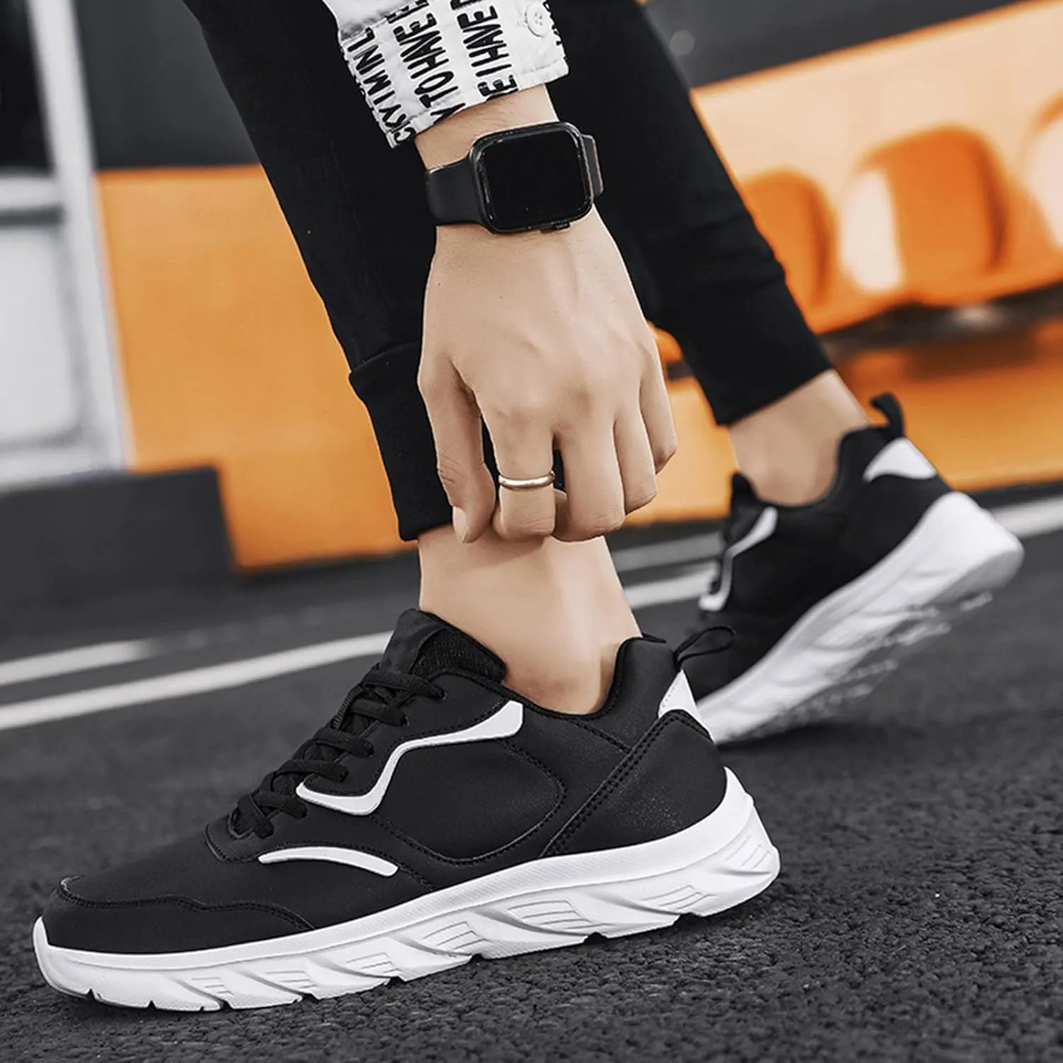 Mens Lightweight Minimalist Shoes Comfortable Breathable Stretch Canvas Slip On Sneaker Casual Stretch Sneaker