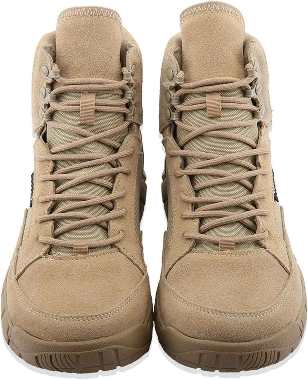 Men's Military Tactical Combat Boots Wear-Resistant Waterproof Desert Shoes Outdoor Combat Boots Non-Slip Camping Hiking Boots