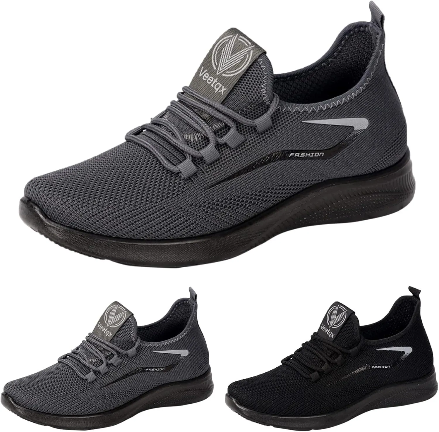 Men's Reathable Stretch Canvas Shoes Casual Sneaker Mesh Breathable Walking Shoe Arch Support Plantar Fasciitis
