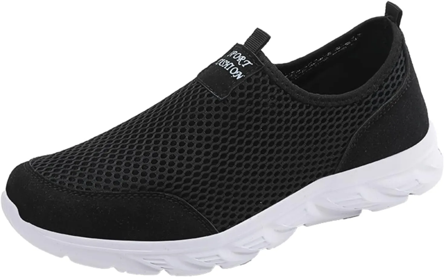 Mens Running Shoes Mesh Breathable Casual Shoes Slip On High Top Sneakers Sneakers Air Cushion Running Tennis Red Tennis Shoe Loafers Dress Shoe
