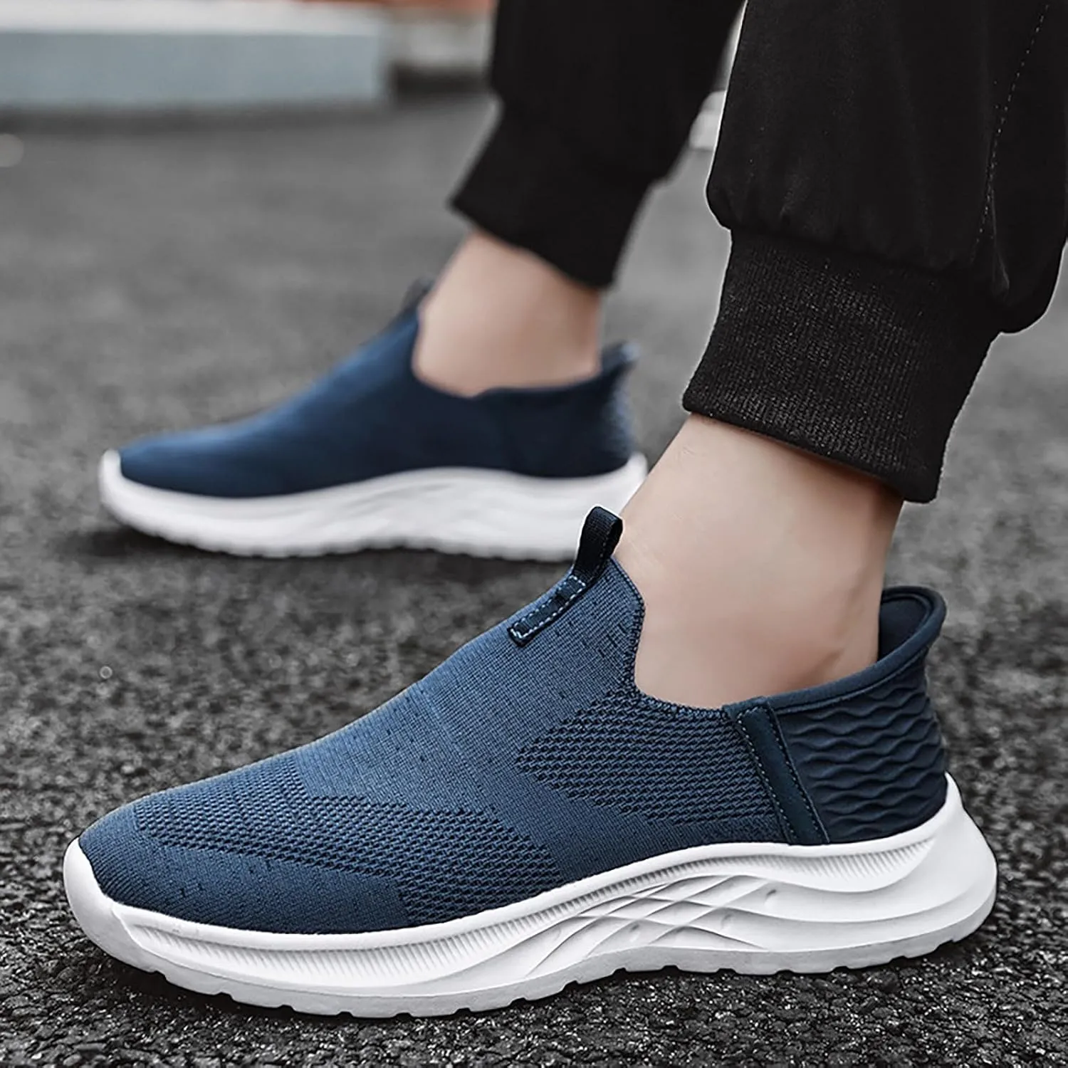 Mens Running Shoes Winter Casual Slip On Shoes Brown Sneakers Men's Athletic Sneakers Lightweight Breathable Steel Toe Tennis Shoe White Loafers