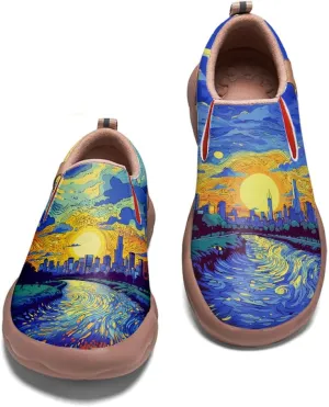 Men's Slip On Casual Loafers Lightweight Comfort Shoes Art Painted Travel Walking Sneakers