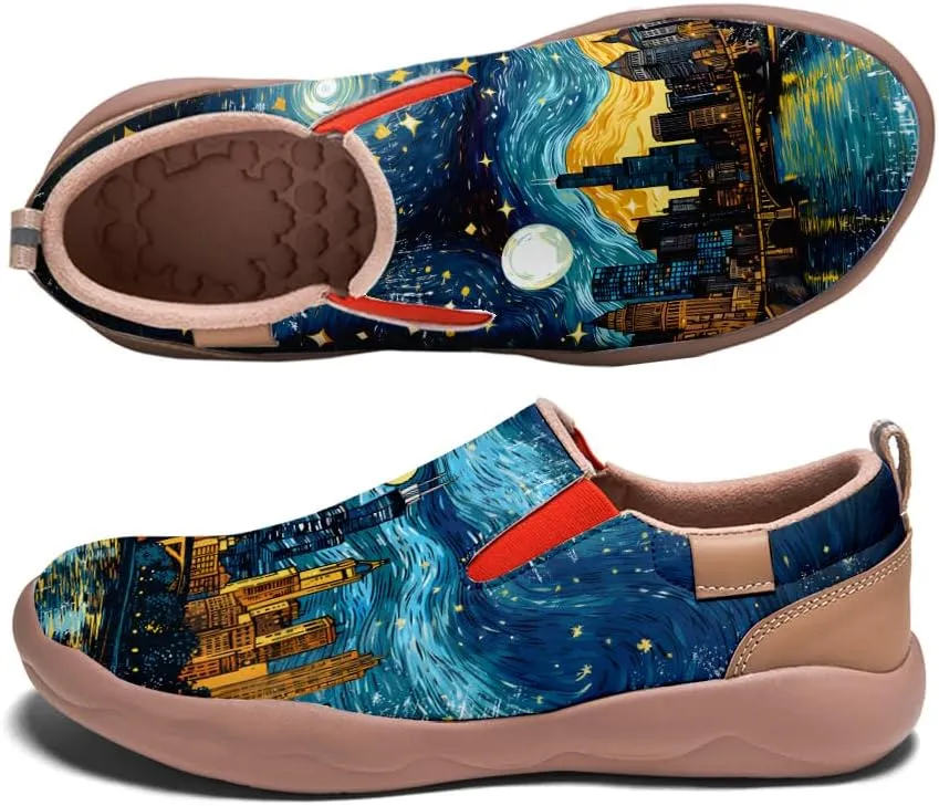 Men's Slip On Casual Loafers Lightweight Comfort Shoes Art Painted Travel Walking Sneakers