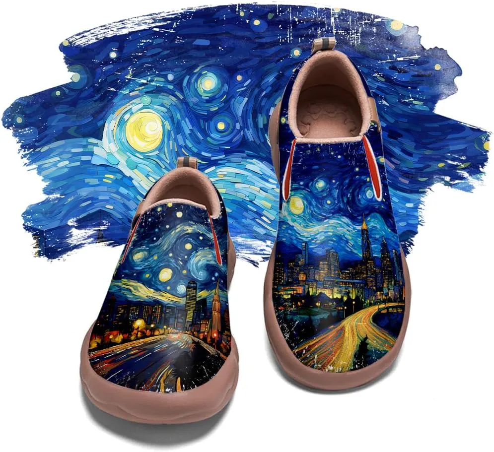 Men's Slip On Loafers Lightweight Comfort Casual Shoes Art Painted Travel Sneakers