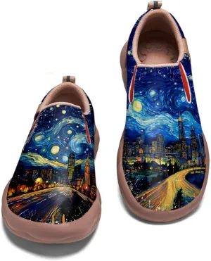 Men's Slip On Loafers Lightweight Comfort Casual Shoes Art Painted Travel Sneakers