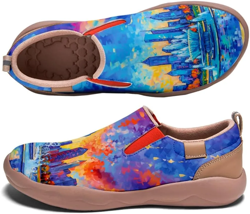 Men's Slip On Loafers Lightweight Comfort Casual Shoes Art Painted Travel Sneakers