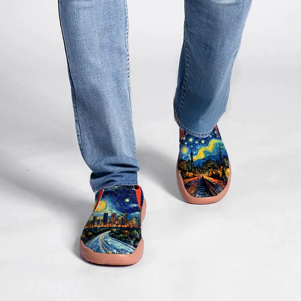 Men's Slip On Loafers Lightweight Comfort Casual Shoes Art Painted Travel Sneakers
