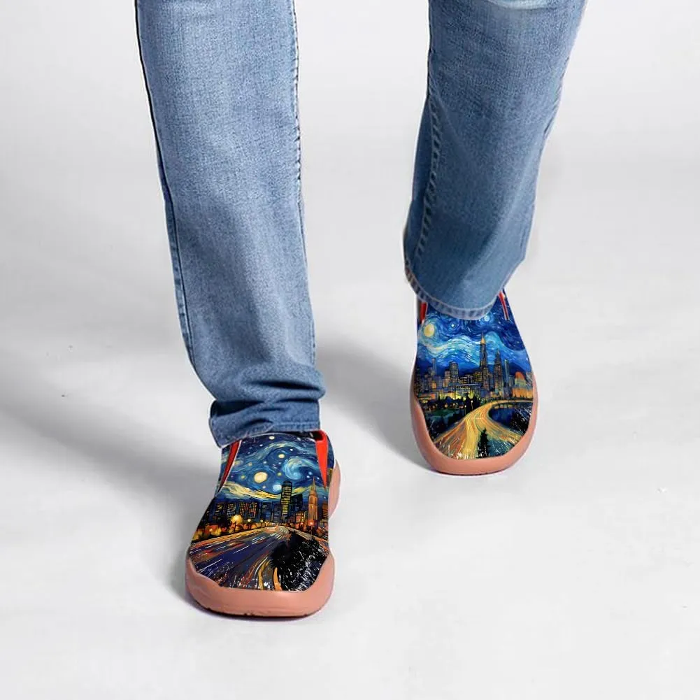 Men's Slip On Loafers Lightweight Comfort Casual Shoes Art Painted Travel Sneakers