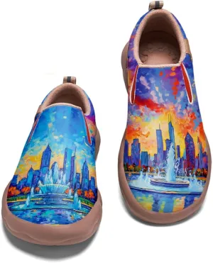 Men's Slip On Loafers Lightweight Comfort Casual Shoes Art Painted Travel Sneakers