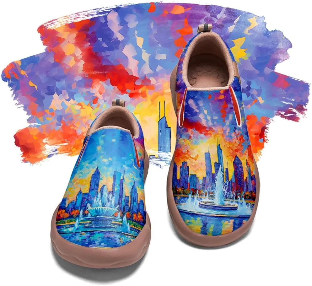 Men's Slip On Loafers Lightweight Comfort Casual Shoes Art Painted Travel Sneakers