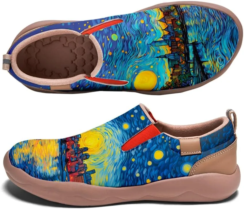 Men's Slip On Loafers Lightweight Comfort Casual Shoes Art Painted Travel Sneakers