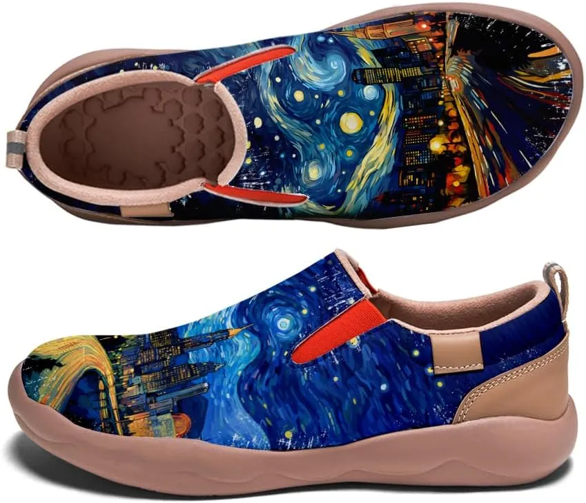 Men's Slip On Loafers Lightweight Comfort Casual Shoes Art Painted Travel Sneakers