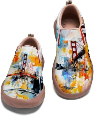 Men's Slip On Loafers Lightweight Cozy Casual Sneakers Art Painted Walking Travel Shoes