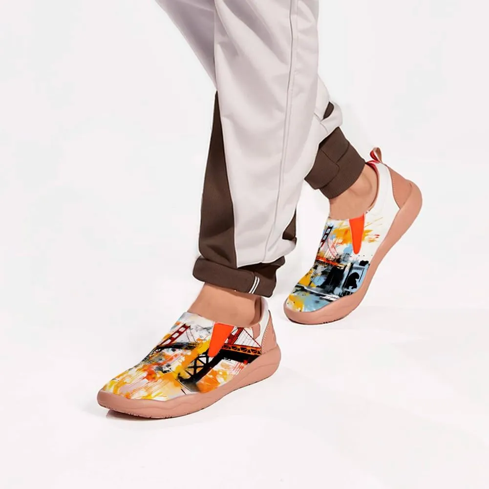 Men's Slip On Loafers Lightweight Cozy Casual Sneakers Art Painted Walking Travel Shoes