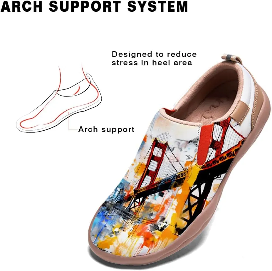 Men's Slip On Loafers Lightweight Cozy Casual Sneakers Art Painted Walking Travel Shoes