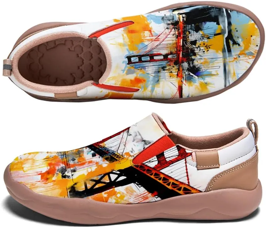 Men's Slip On Loafers Lightweight Cozy Casual Sneakers Art Painted Walking Travel Shoes