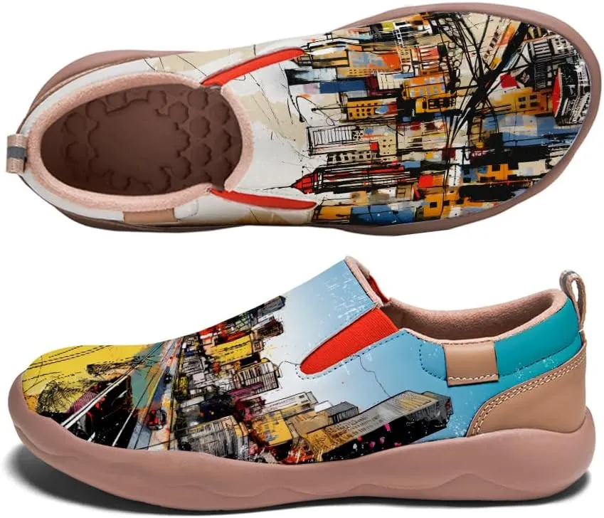 Men's Slip On Loafers Lightweight Cozy Casual Sneakers Art Painted Walking Travel Shoes