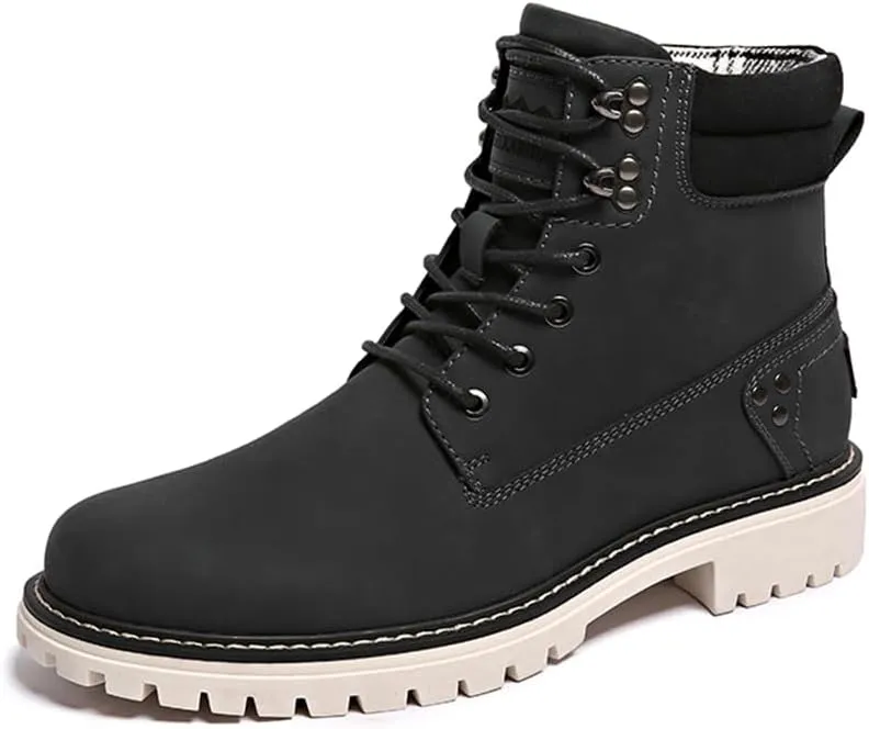 Mens Snow Boots Fur Lined Hiking Boots Waterproof Anti-Slip Outdoor Climbing Shoes