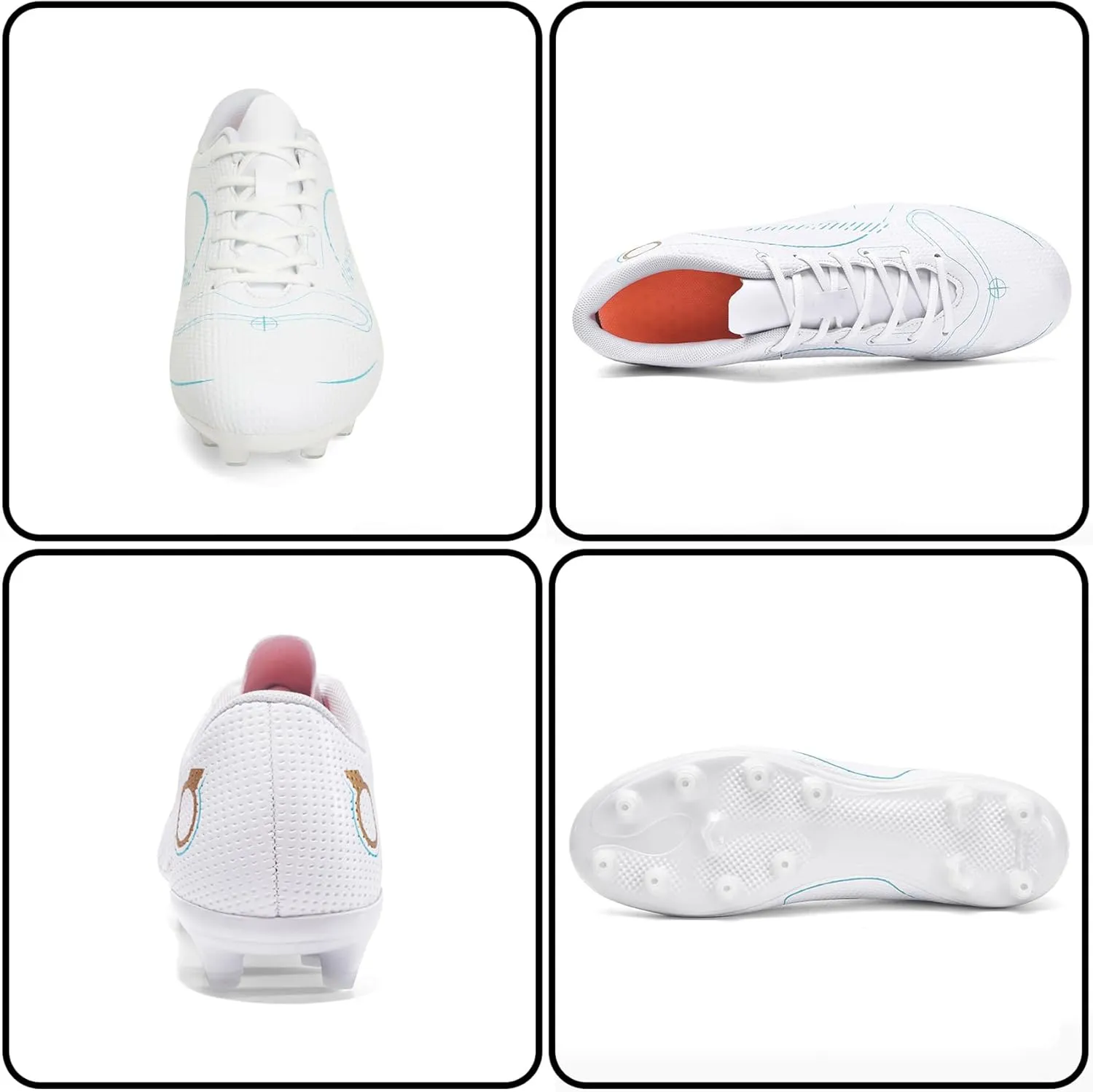 Men’s Soccer Cleats Firm Ground Soccer Shoe Professional Training Football Shoes Outdoor Indoor Athletic Sneaker