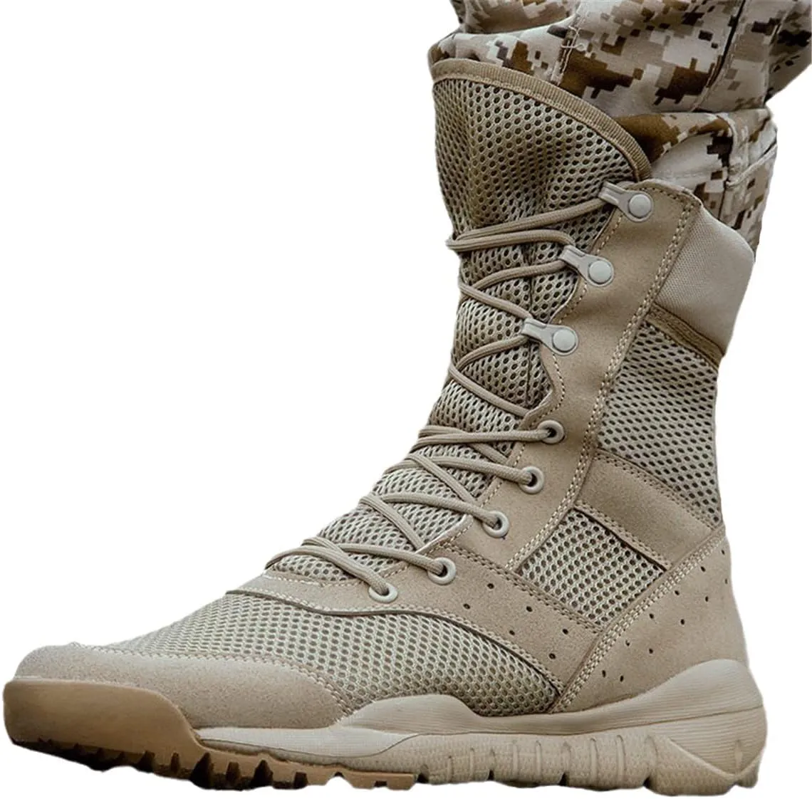 Men's Training Lightweight Waterproof Tactical Boots Outdoor Mountaineering Breathable Mesh Military Shoes