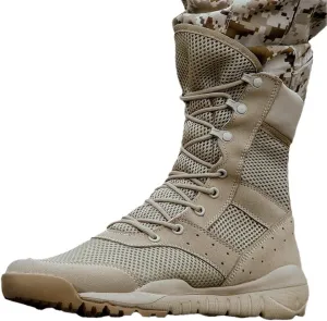 Men's Training Lightweight Waterproof Tactical Boots Outdoor Mountaineering Breathable Mesh Military Shoes